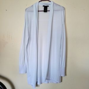 Long Lightweight White Cardigan